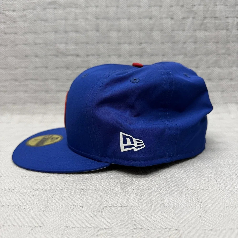 Chicago Cubs Hat Cap‎ Fitted Mens 7 5/8 Blue MLB Baseball New Era 59FIFTY